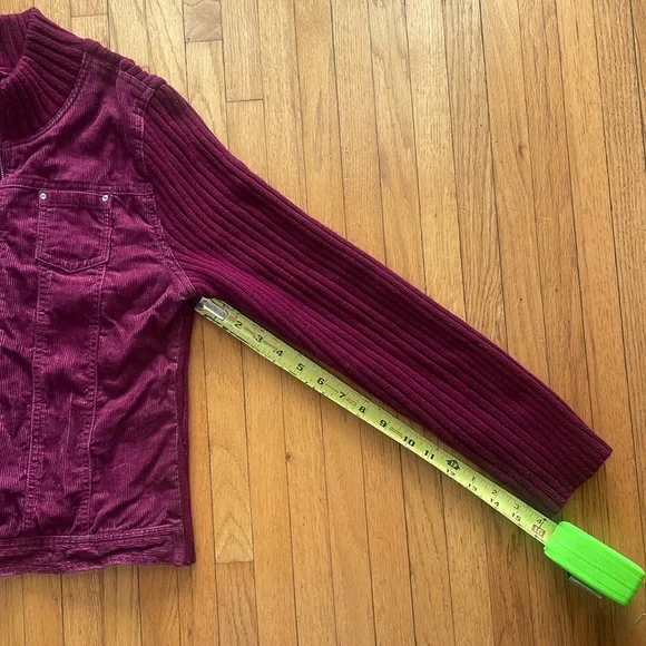 Vintage Camp Beverly Hills Corduroy & Knit Full Zip Jacket - Large 14/16